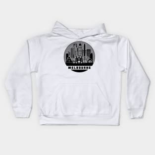 Melbourne Australia Skyline Kids Hoodie